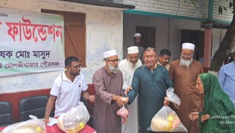 মৌলভীবাজারে মোঃ মাসুদ ফাউন্ডেশনের মাসিক অনুদানসহ নগদ অর্থ, পোষাক ও খাদ্যসামগ্রী বিতরণ