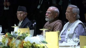 নৈশভোজে পাশাপাশি ইউনূস আর মোদি
