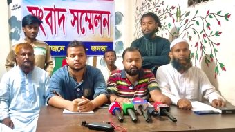 পত্নীতলায় ছাত্র জনতার সংবাদ সম্মেলন 