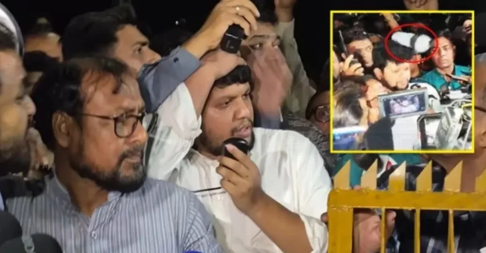 উপদেষ্টা মাহফুজকে বোতল নিক্ষেপ : ‘আমি তাদের নাম বলবো না, আপনারা খুঁজে বের করুন’