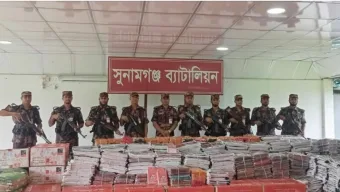 সুনামগঞ্জে ৬ দিনে পাঁচ কোটি টাকার ভারতীয় চোরাই পণ্য জব্দ