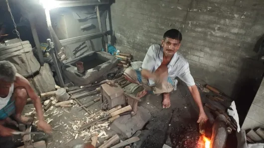 Blacksmiths in Lohagara Busy Ahead of Eid-ul-Adha