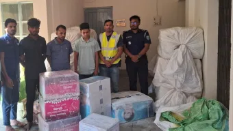মৌলভীবাজারে ৩৬ লক্ষাধিক টাকার ভারতীয় চোরাই পন্য জব্দ, কাভার্ড ভ্যানসহ আটক -৩