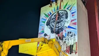 মহান মুক্তিযুদ্ধের ইতিহাস সমৃদ্ধ ভাস্কর্যে মুছে দেওয়া হলো শেখ মুজিবের ছবি
