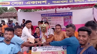 Majdihi Ashar Alo Sporting Club defeated Kurma Sporting Lal Dal by 1-0 goals in the final of the Hridoy Smriti Prize Money Medium Bar Football Tournament -2025.