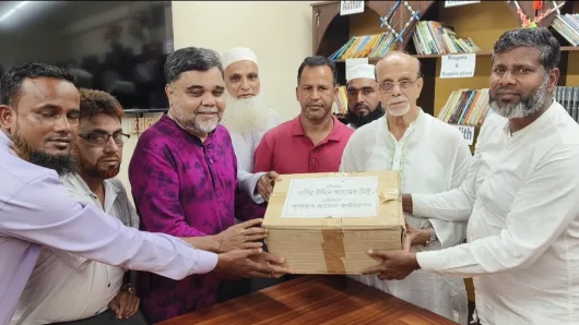 জুড়ীর সানাবিল লাইব্রেরীতে সিলেটি নাগরী লিপি উপহার
