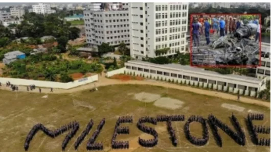 বিমান দুর্ঘটনার পর মাইলস্টোনে শুরু হয়েছে পাঠদান কার্যক্রম