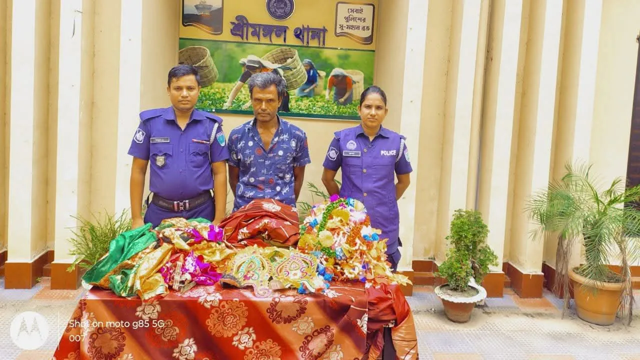 শ্রীমঙ্গলে মন্দিরে চুরির মালামালসহ আটক-১