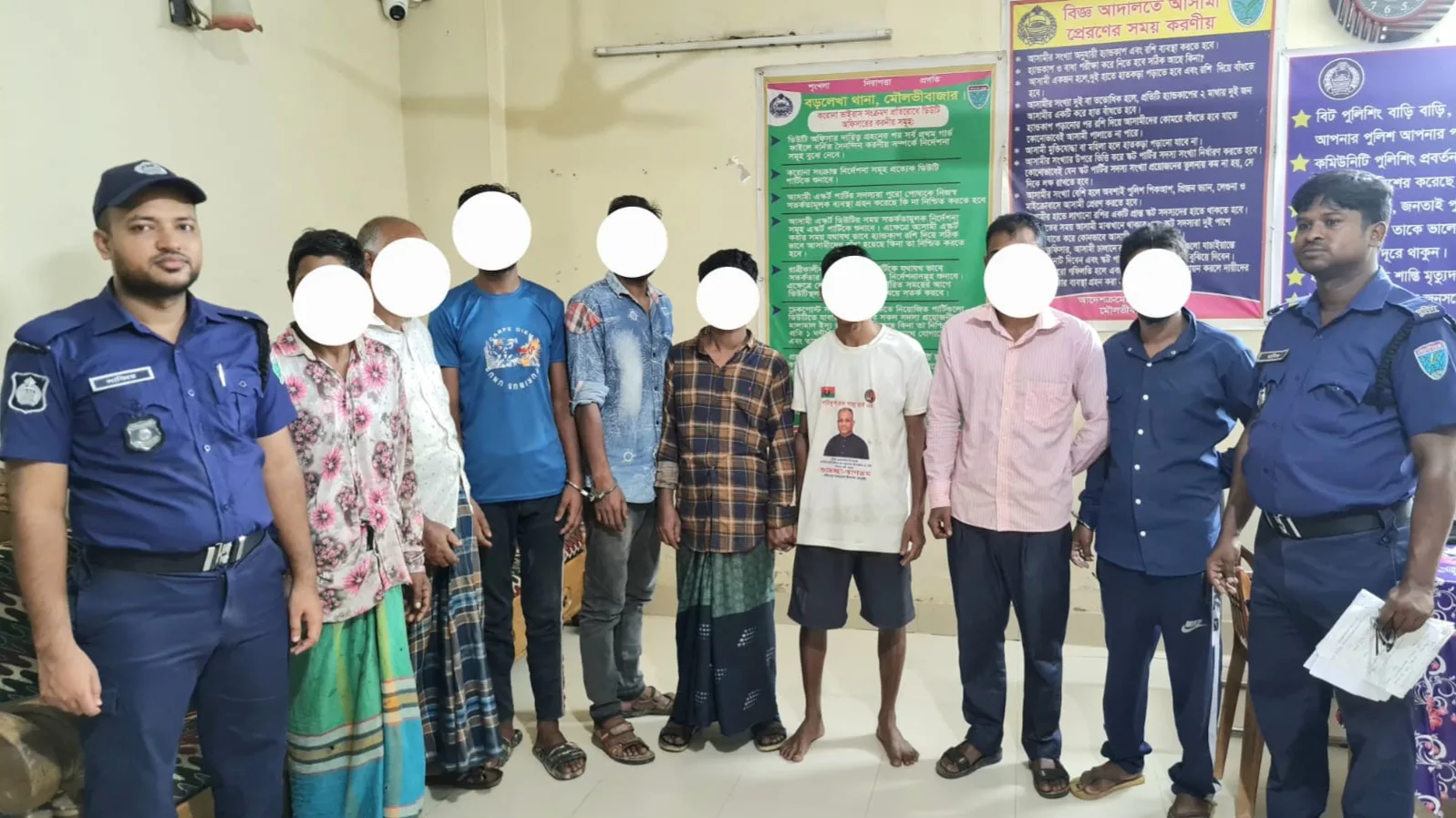 বড়লেখা পুলিশের অভিযানে গ্রেপ্তার- ৯