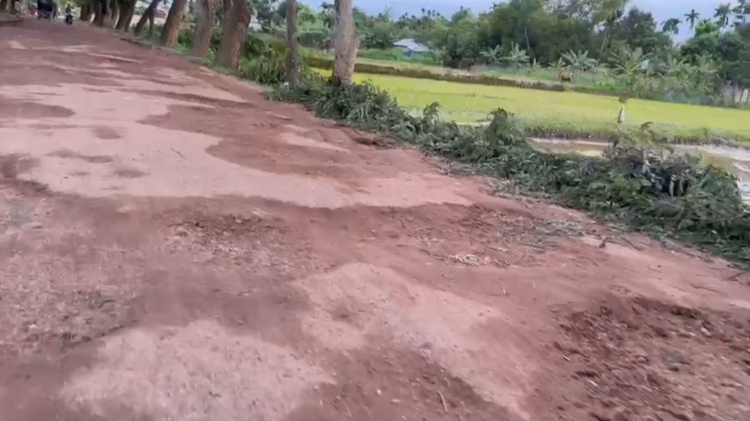 খানাখন্দে সড়কে দূর্ভোগে সাধারণ মানুষ
