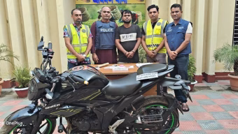 শ্রীমঙ্গলে চুরির মোটরসাইকেলসহ গ্রেপ্তার:-১