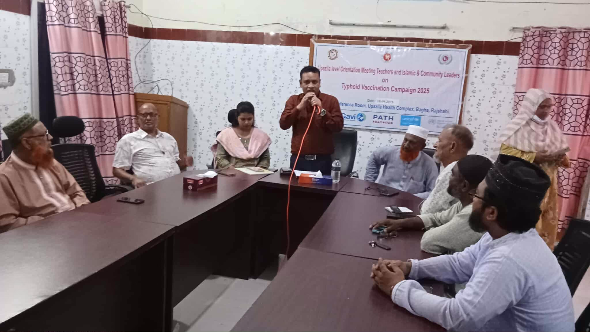 বাঘায় টাইফয়েড টিকাদান কর্মসূচির ওরিয়েন্টেশন সভা অনুষ্ঠিত