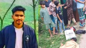 A tea worker’s son riding a motorcycle dies after being hit by a truck in Madhabpur