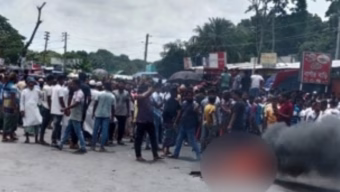 ভাঙ্গা থানা ও উপজেলা পরিষদে হামলা-ভাঙচুর