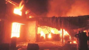 Four Houses and Property Worth Tk 50 Lakh Destroyed in Noapara Fire