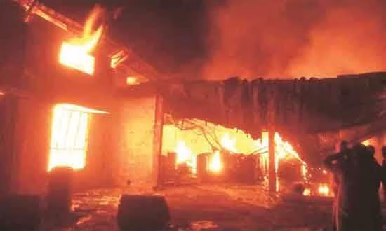 Four Houses and Property Worth Tk 50 Lakh Destroyed in Noapara Fire