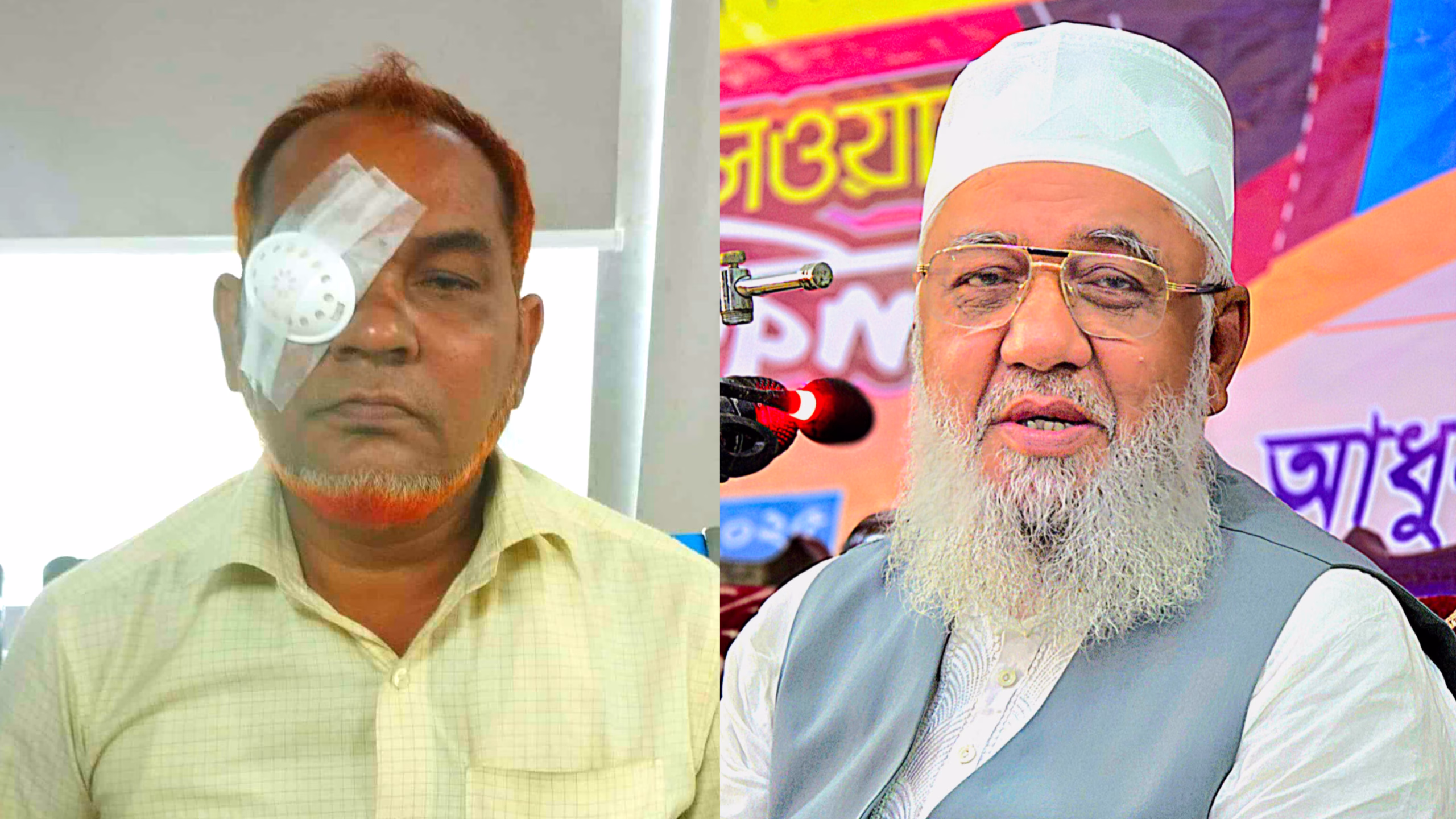 দৃষ্টিহীন বৃদ্ধার পাশে সাবেক সংসদ সদস্য শাহজাহান চৌধুরী