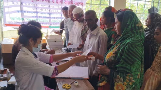 মৌলভীবাজারের রাজনগর চা-বাগানে গ্রাউকের বিনামূল্যে চক্ষু শিবির অনুষ্ঠিত