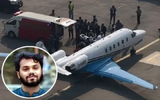 Air Ambulance Carrying Sharif Osman Hadi Reaches Singapore”