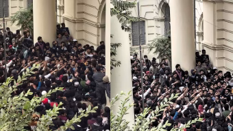 “বিক্ষোভে উত্তাল জবি ক্যাম্পাস”