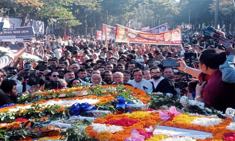 মিরপুর শহীদ বুদ্ধিজীবী স্মৃতিসৌধে বিভিন্ন সংগঠনের শ্রদ্ধা