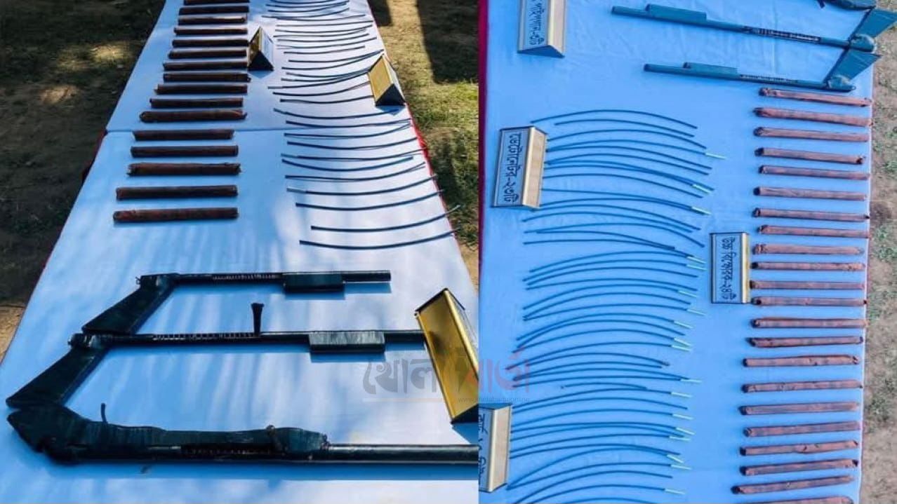 সীমান্ত এলাকায় উচ্চক্ষমতাসম্পন্ন বিস্ফোরক ও অস্ত্র উদ্ধার