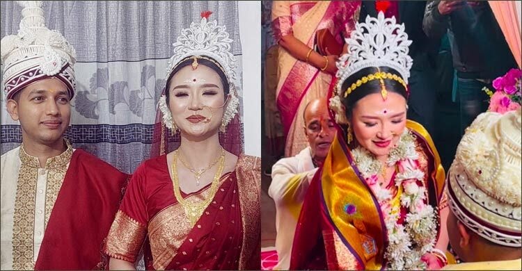 জাঁকজমকপূর্ণ আয়োজনে বাংলাদেশি যুবকের সঙ্গে সাত পাকে বাঁধা পড়লেন চীনা তরুণী
