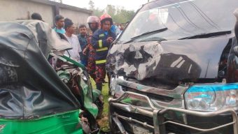 2 killed, 3 injured in microbus–CNG collision in Sreemangal