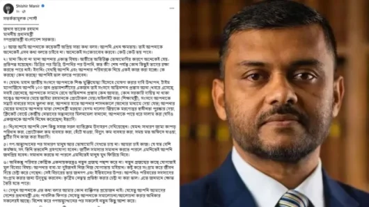 প্রধানমন্ত্রীকে ‘সতর্ক’ করে শিশির মনিরের ফেসবুক স্ট্যাটাস