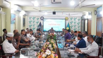 শুভ বুদ্ধ পূর্ণিমা উদযাপন উপলক্ষে সিলেট মেট্রোপলিটন পুলিশের মতবিনিময় সভা অনুষ্ঠিত 