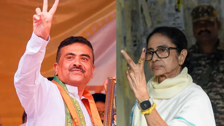 এগিয়ে গেলেন শুভেন্দু; নিজ আসনে পাঁচশরও বেশি ভোটে পিছিয়ে গেলেন মমতা