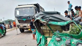 Two killed in Madhabpur road crash as truck, CNG auto-rickshaw collide highway traffic disrupted