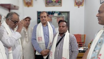 শ্রীশ্রী শচীঅঙ্গন ধাম পরিদর্শনে ভারতীয় সহকারী হাইকমিশনার অনিরুদ্ধ দাস, তমাল গাছ রোপণ ও ভক্ত নিবাস নির্মাণের উদ্যোগ
