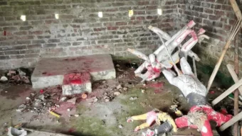 বগুড়ায় ৩ মন্দিরে প্রতিমা ভাঙচুর