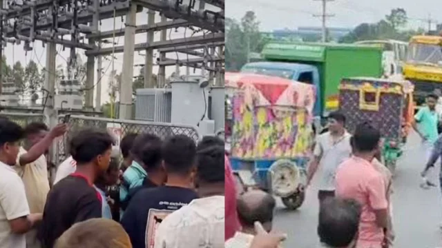 টাঙ্গাইলে দিনের ১৮ ঘণ্টা থাকে না বিদ্যুৎ, বিক্ষুব্ধ গ্রাহক নামলো সড়কে