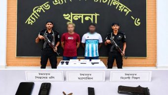 Two terrorists arrested with foreign weapons in Khulna
