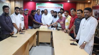 বর্ণাঢ্য আয়োজনে সিলেটে বিশ্ব ক্রীড়া সাংবাদিক দিবস উদযাপন