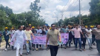 গাজীপুরে নিষিদ্ধ ছাত্রলীগের মিছিল; ওসি বললেন ‘ফুটেজ দেখে ধরবো’
