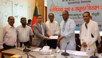 রথযাত্রা উপলক্ষে অনুদান বিতরণ অনুষ্ঠানে সিসিক প্রশাসকঃ সিলেট হাজার বছরের সম্প্রীতির জনপদ