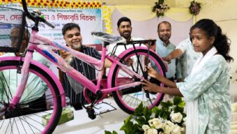 39 students receive bicycles, 59 women sewing machines in Juri Upazila 
