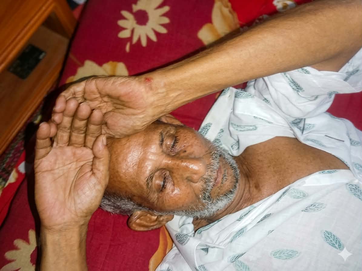 বাঘায় ভ্যান থেকে পড়ে গুরুতর আহত বীর মুক্তিযোদ্ধা শফিউর রহমান শফি 
