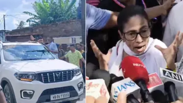 মমতা ব্যানার্জীর গাড়িতে হামলা, প্রাণনাশের আশঙ্কার অভিযোগ