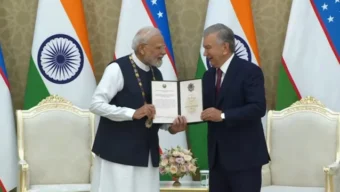 ভারতের প্রধানমন্ত্রী নরেন্দ্র মোদি উজবেকিস্তানের সর্বোচ্চ রাষ্ট্রীয় সম্মাননা পেলেন