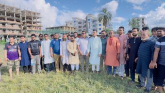 লোহাগাড়ার পদুয়া স্কুল মাঠ সংস্কারে ক্রীড়া সংস্থার পরিদর্শন ও আলোচনা সভা