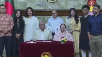 বঙ্গভবনে সপরিবারে নতুন রাষ্ট্রপতি