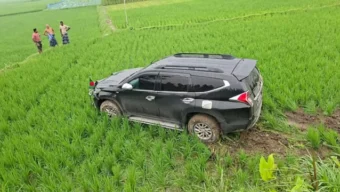 বধির বৃদ্ধাকে বাঁচাতে গিয়ে গাড়ি ধানখেতে, স্ত্রীসহ প্রতিমন্ত্রী আহত