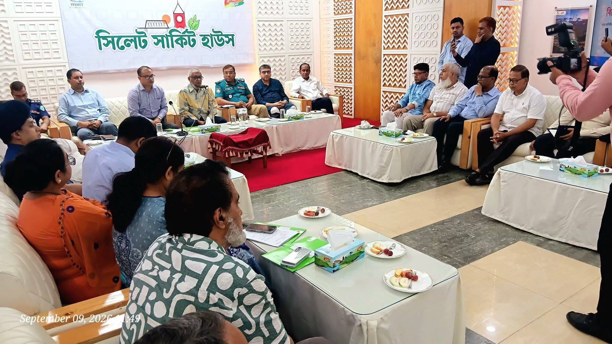 রাষ্ট্রপতির সিলেট সফরকে সুশৃঙ্খল ও উৎসবমুখর পরিবেশে সম্পন্ন করার লক্ষ্যে মন্ত্রী আরিফুলের বৈঠক