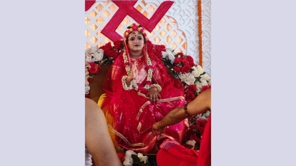 শচী অঙ্গন ধামে কুমারী রূপে পূজিত রুদ্রাণী, নারীর কল্যাণ ও মর্যাদার বার্তা